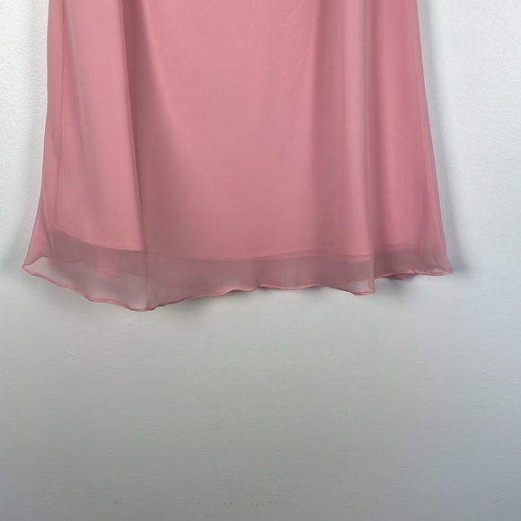 Alfred Angelo plus size 2 piece sheer lined beaded blush pink skirt set Size 20W - Picture 9 of 12